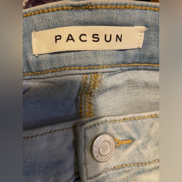 Pacsun Light Wash Straight Leg Stacked Skinny Size 32X32 - Picture 5 of 8